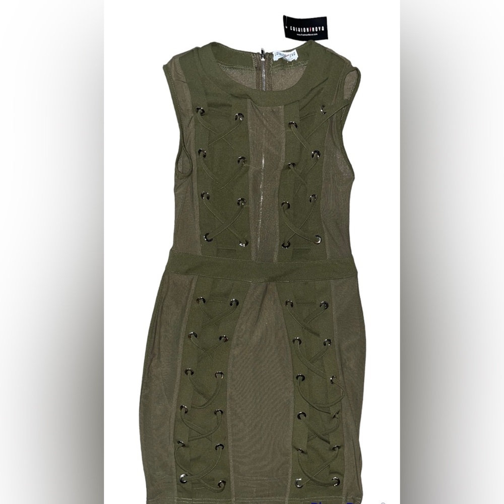 Olive Green Fashion Nova Mini Dress